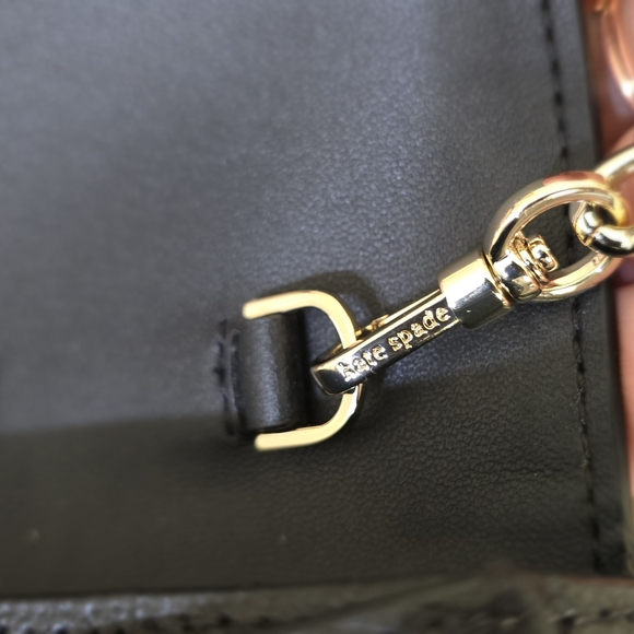NWT Kate Spade Kristi Chain Flap Crossbody In Black - Picture 4 of 6